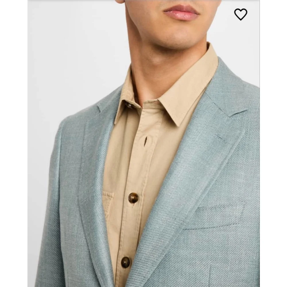 NWT Men's Canali Green Wool-Blend Twill Blazer 41R (52IT) - Picture 5 of 7